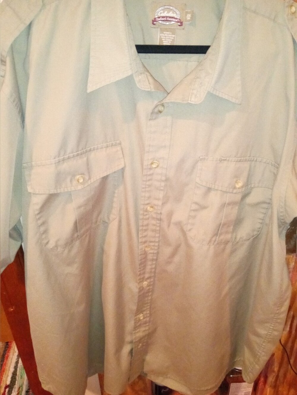 Cabela's Men's Pale Green Long-Sleeve Safari Series